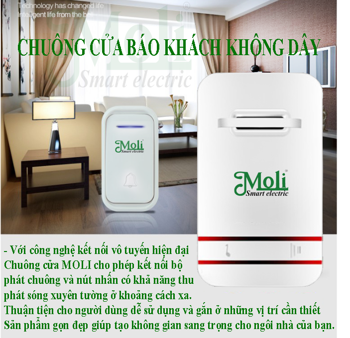 [HCM] BỘ CHUÔNG CỬA CAO CẤP KHÔNG DÂY MOLI