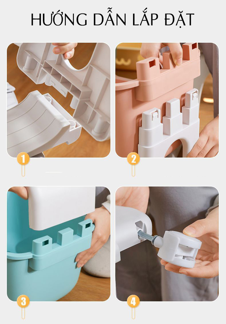 Kệ 3 Tầng Để Đồ Cho Em Bé Cực Đáng Yêu ( K3TTE01)