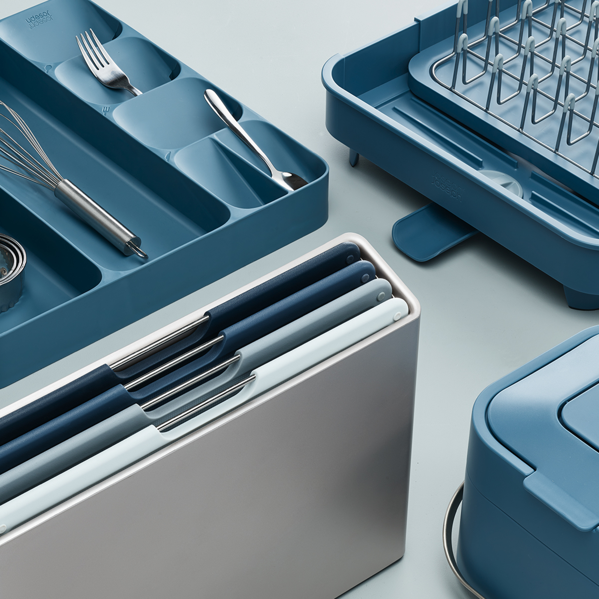 Hộp đựng rác nhà bếp mini Joseph Joseph (xanh) 003215