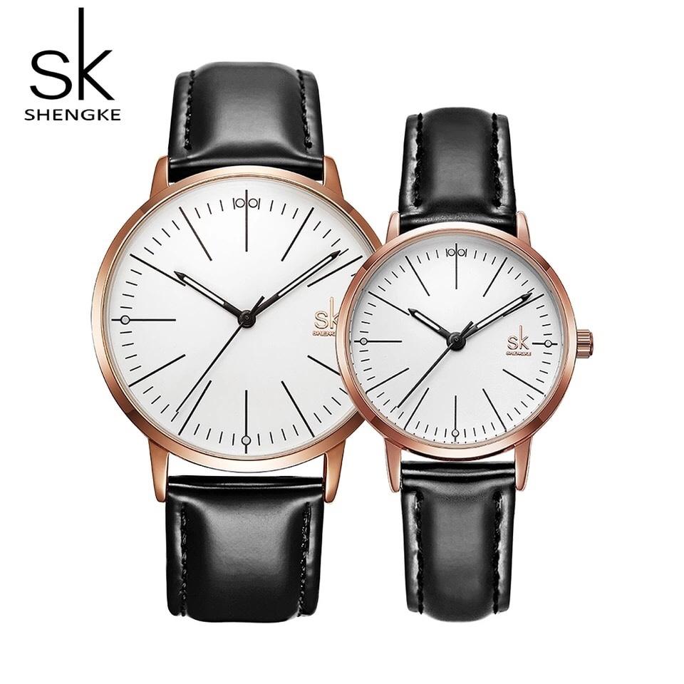 Đồng hồ nam Shengke UK K8043G dây da