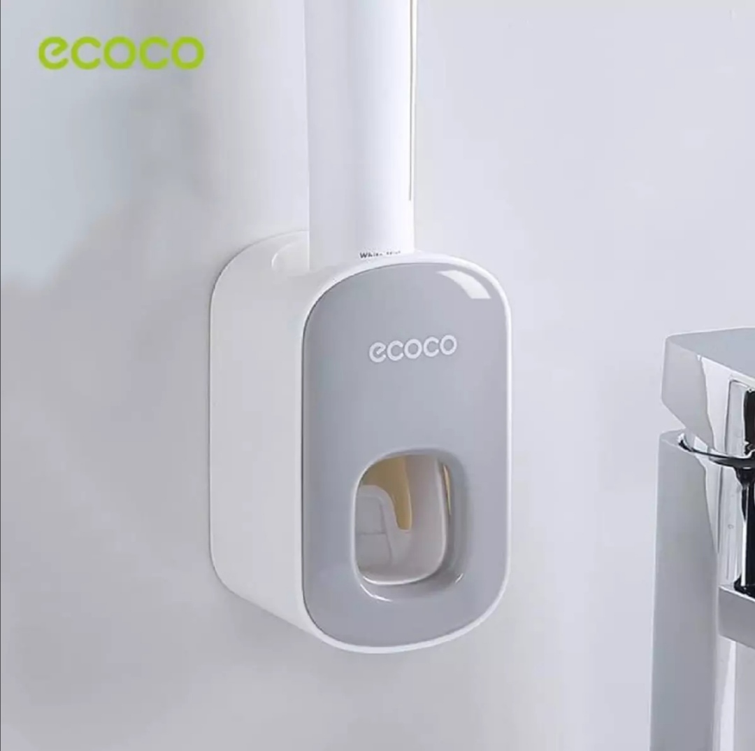 Bộ nhả kem đánh răng ECOCO. Kèm miếng dán cường lực siêu chắc. Dễ dàng lắp đặt không phải khoan tường (QM208)