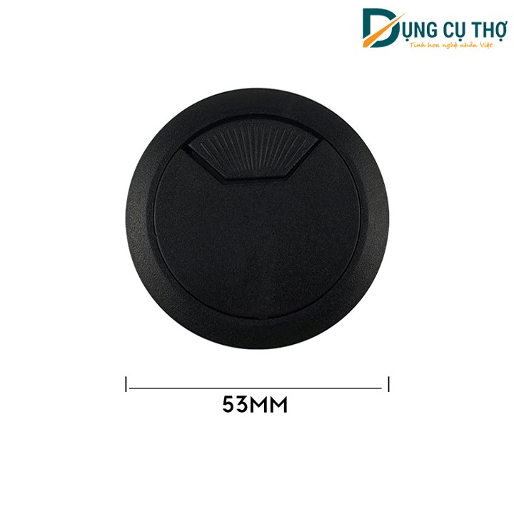 Nắp luồn dây điện tròn màu đen và trắng