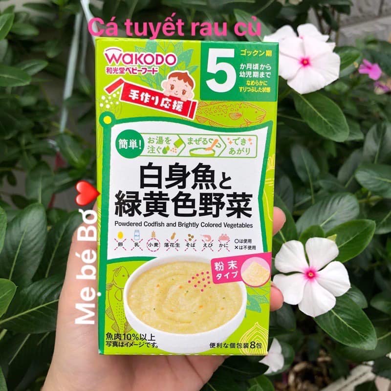 Bột ăn dặm WAKODO Nhật cho bé 5m+