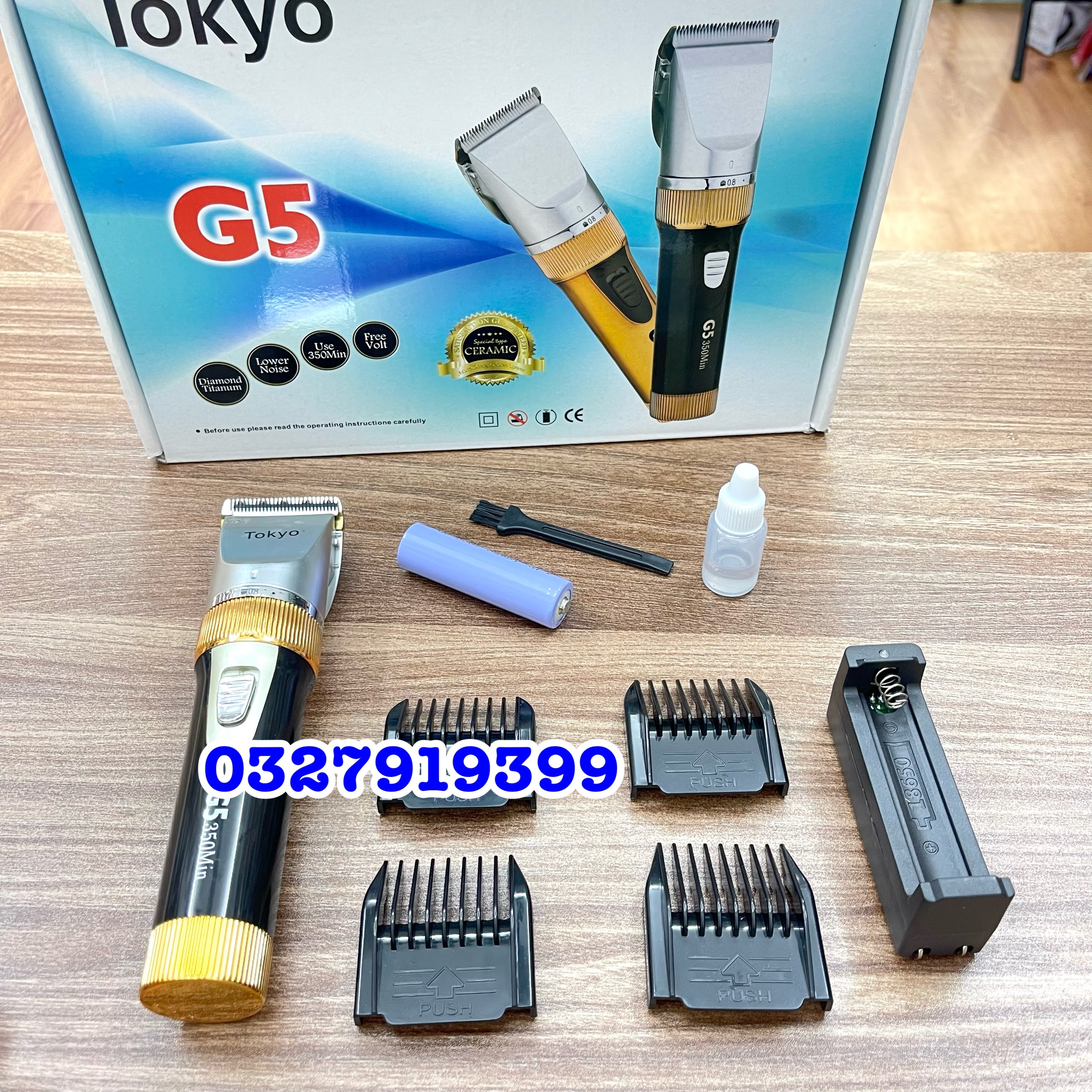 Tông đơ cắt tóc cao cấp TOKYO G5 2 pin