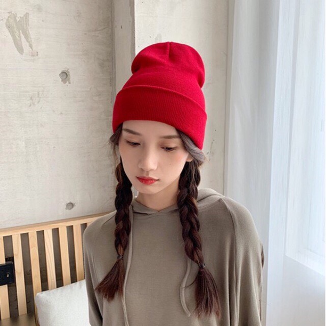 Mũ Len beanie  Màu Trơn Phong Cách Hàn Quốc