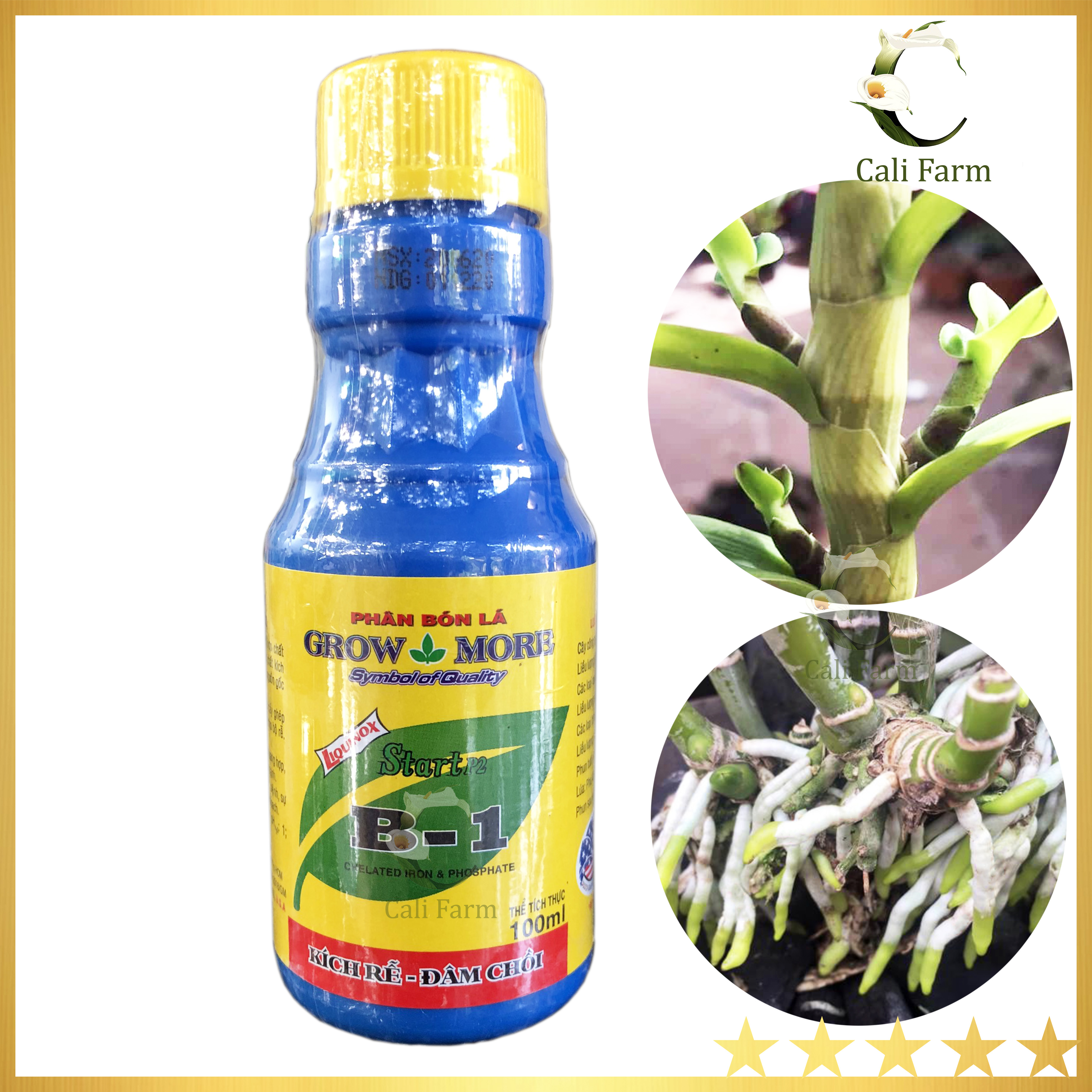 Phân bón lá vitamin B1 Grow More chai 100ml