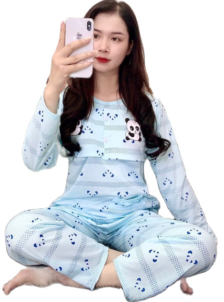 Đồ Bộ Bầu Và Sau Sinh cúc giữa cài 100% cottong mềm mịn nhiều mầu nhiều hình