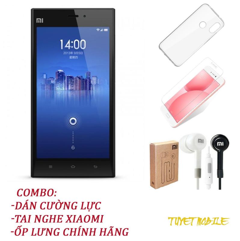 Điện Thoại Xiaomi Mi 3 Ram 2Gb Rom 16Gb - Tặng kèm Kính cương lực, Ốp Lưng, Tai Nghe - Có sẵn Tiếng Việt