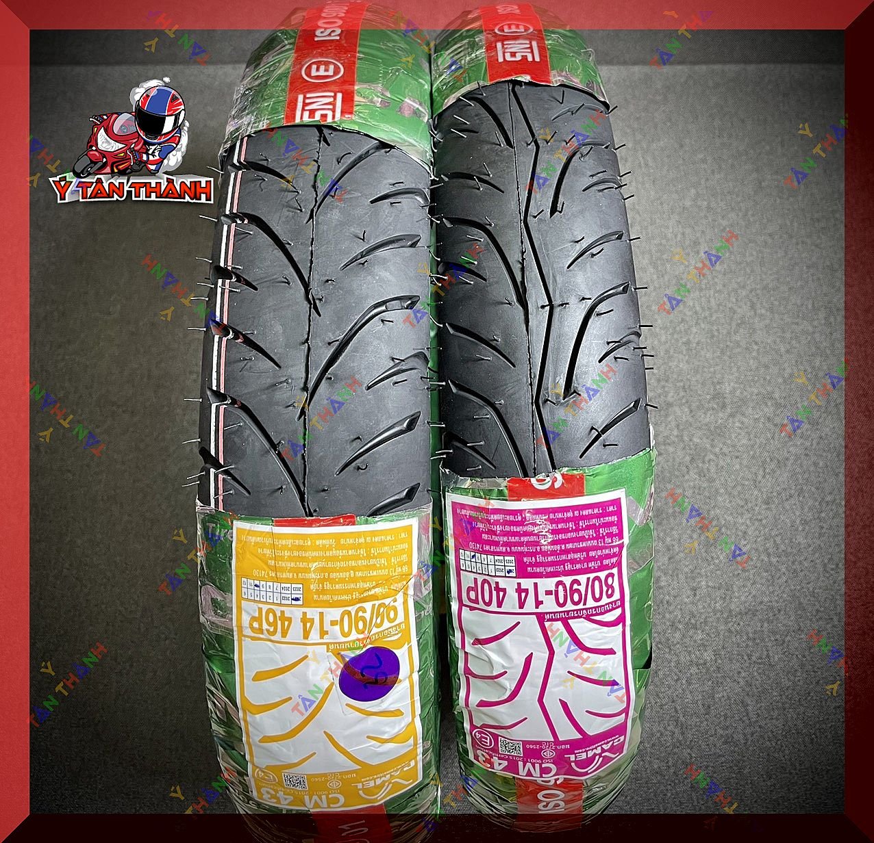 Cặp Vỏ Lốp Xe Vario,Vision,Ab,Click Camel Gai Irc Số 80/90 & 90/90-14 Ms 98
