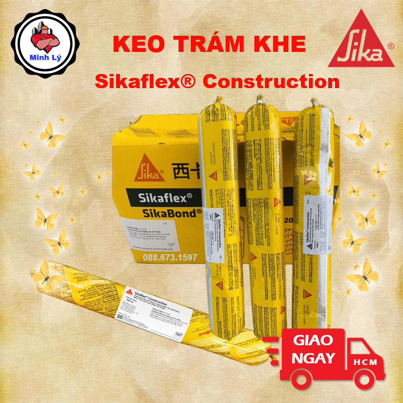 Keo Trám Khe Sika Đàn Hồi Sikaflex Construction 600ml Sika Gốc Polyurethane Xám Hoặc Trắng