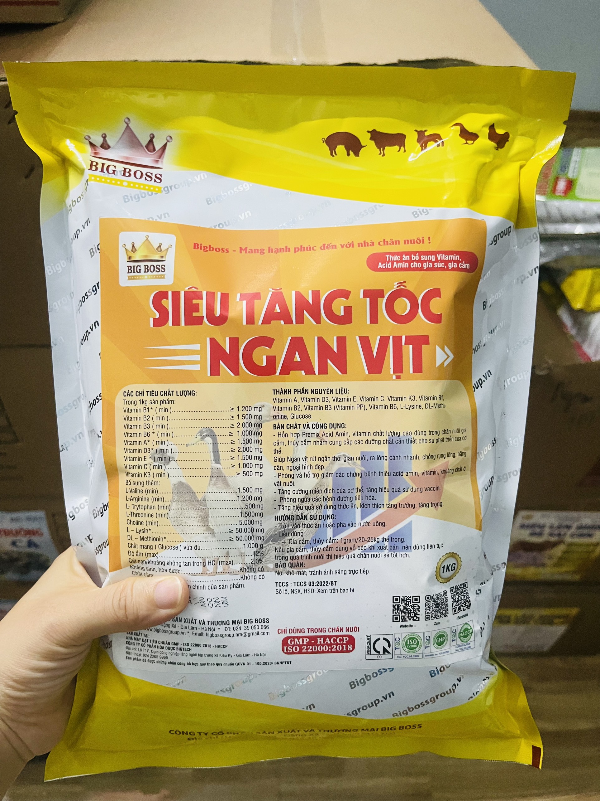 Vỗ béo dùng cho vịt, ngan