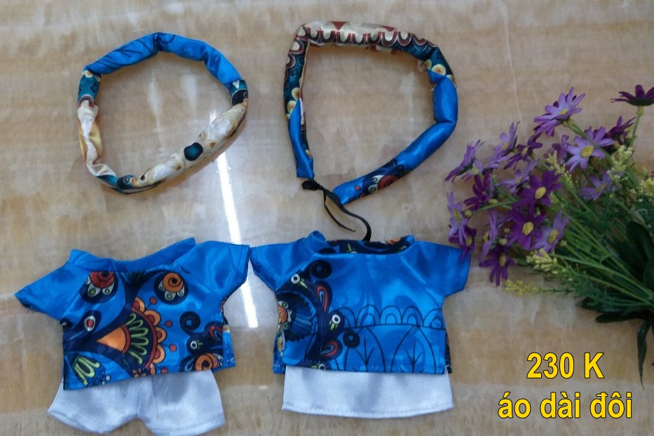 Outfit doll 20 kpop áo dài gấm vàng