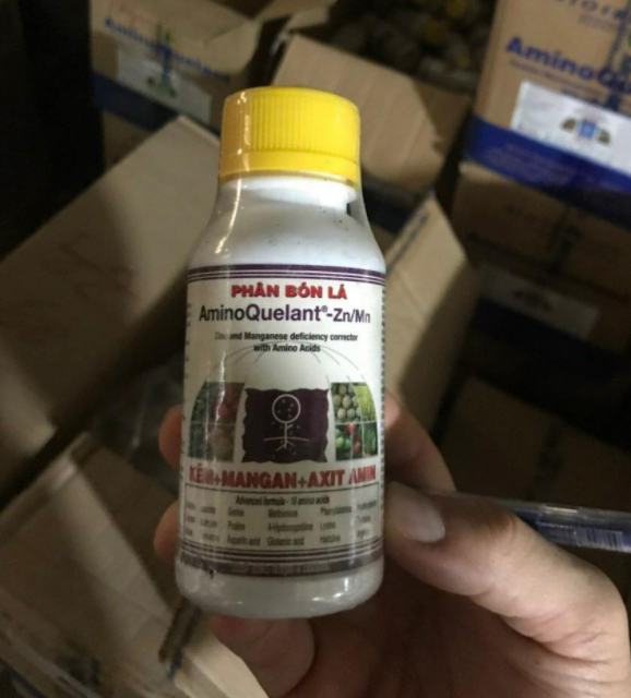 Phân bón lá aminoquelant – zn/mn chai 100ml bổ sung kẽm + mangan và 18 acid amin