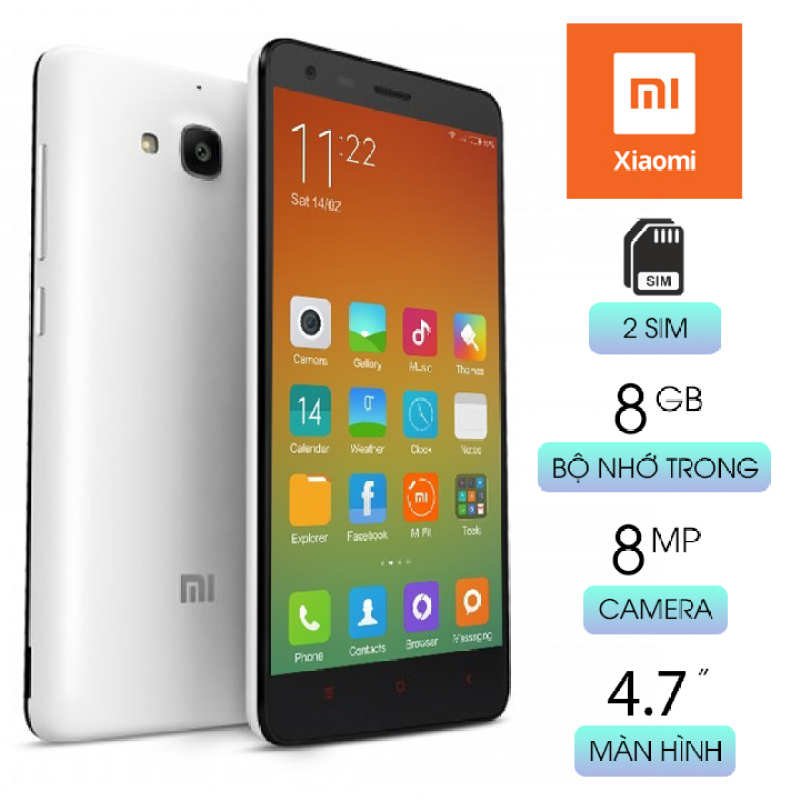 Điện thoại cảm ứng giá rẻ dưới 1 triệu Xiaomi Redmi 2 nhỏ gọn 2 sim có hỗ trợ 4G Wifi
