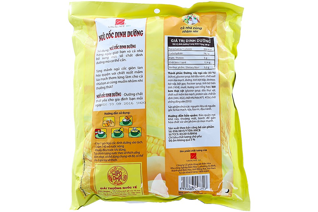Ngũ cốc dinh dưỡng B’fast 500g (20 gói)