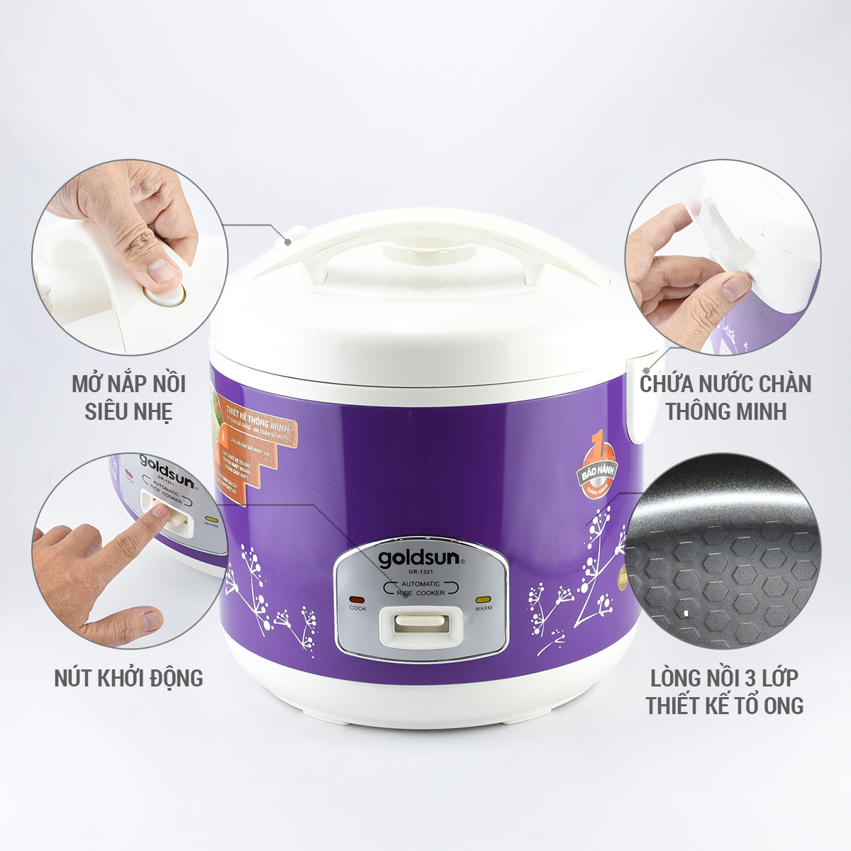 Nồi cơm điện Goldsun GR-1321 3.2L
