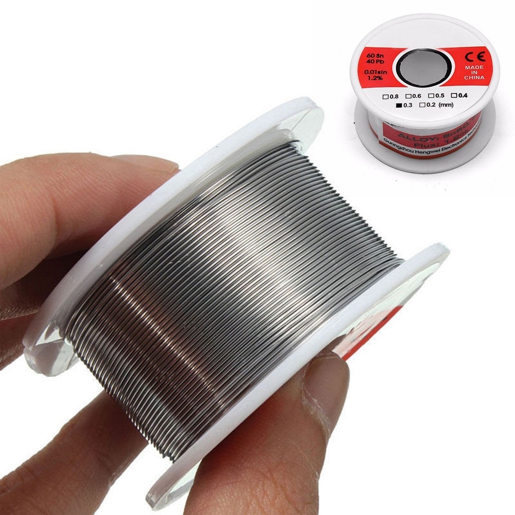 Cuộn dây thiếc hàn 0.3mm, lõi dây hút chì (1 cuộn)