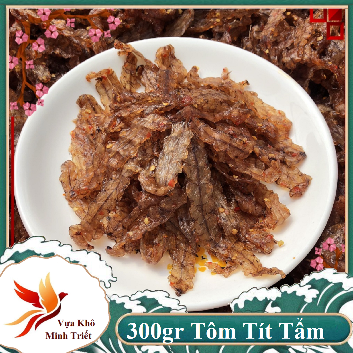 500g khô tôm tích rời tẩm ướp vị thượng hạng làm mồi nhắm hoặc ăn vặt- vựa khô minh triết