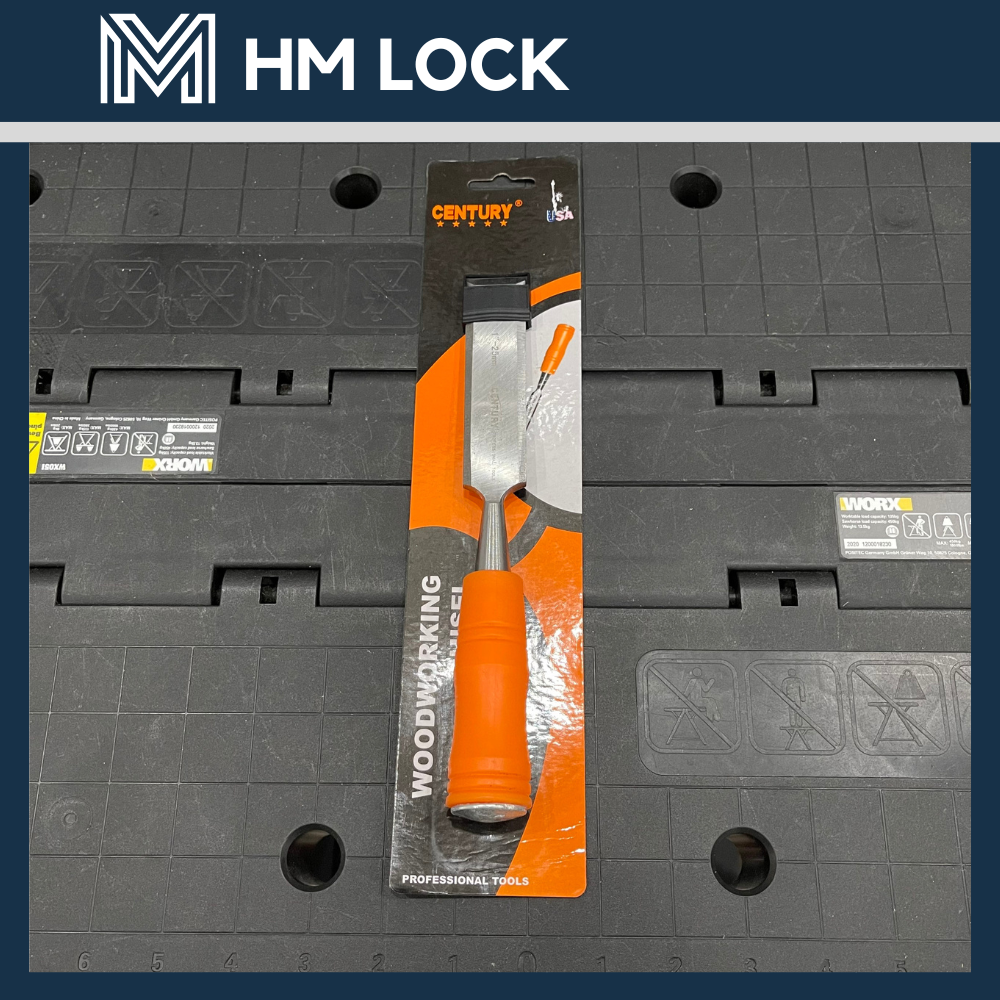 ĐỤC GỖ CÁN NHỰA CENTURY - TUỲ CHỌN SIZE - DÀI 219MM - THÉP CR-V SIÊU BÉN, KHÔNG GỈ CAO CẤP - HM LOCK