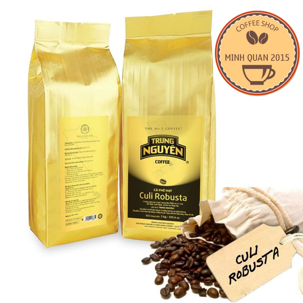 Cà Phê Hạt Culi Robusta Drip Số 1 _ Trung Nguyên Bịch 1kg