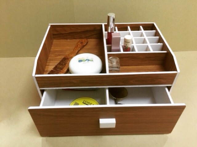 Kệ Đựng Mỹ Phẩm 1 Ngăn 30cm màu gỗ