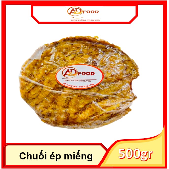 Túi 500g chuối ép miếng thơm ngon