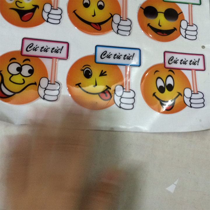 Tem đề can ba lớp chống nước Mặt cười Cứ Từ Từ - Giá 1 chiếc
