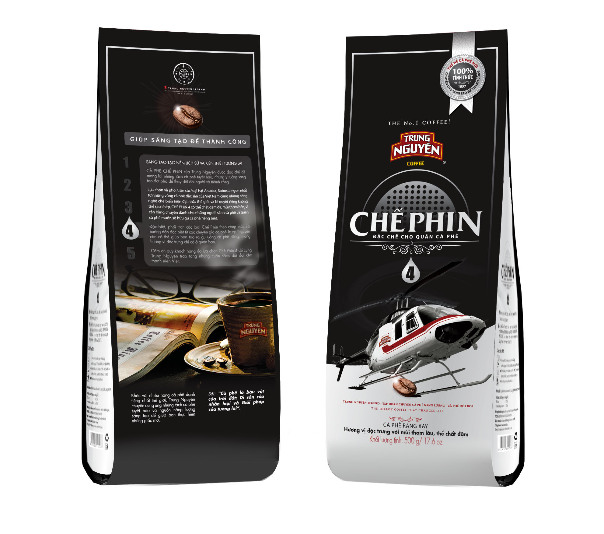 Cà phê Rang Xay Chế Phin 4 - 500gr (Arabica, Robusta, Catimor, Excelsa)