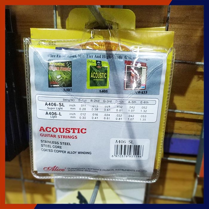 Bộ 6 dây guitar Acoustic Alice 406 - [Chính Hãng]