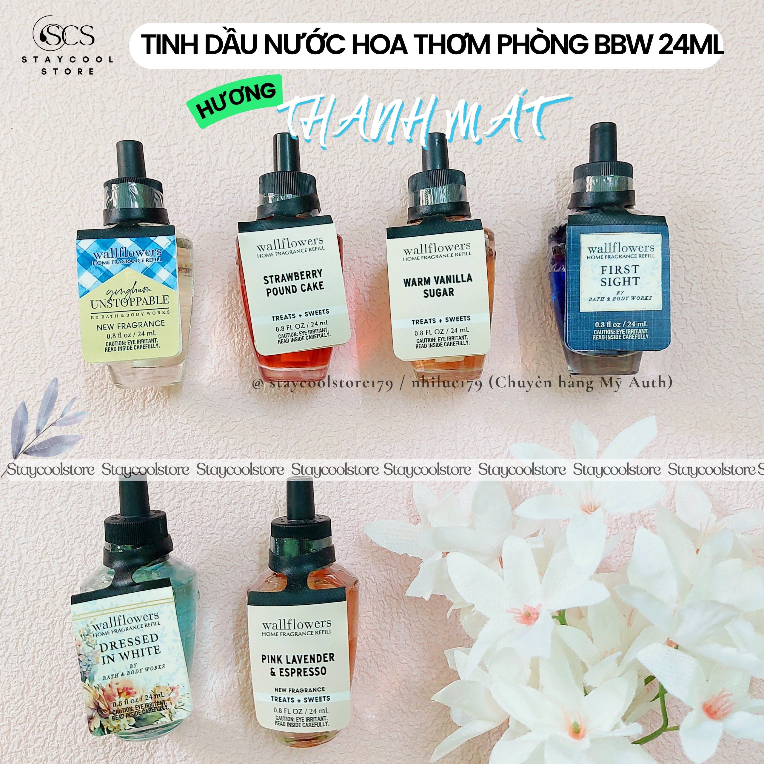 [Bill Mỹ- Đủ Mùi] Tinh dầu xông thơm phòng Bath & Body Works 24ml