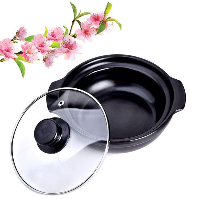 Nồi đất nắp kính - nồi kho cá 1.l5