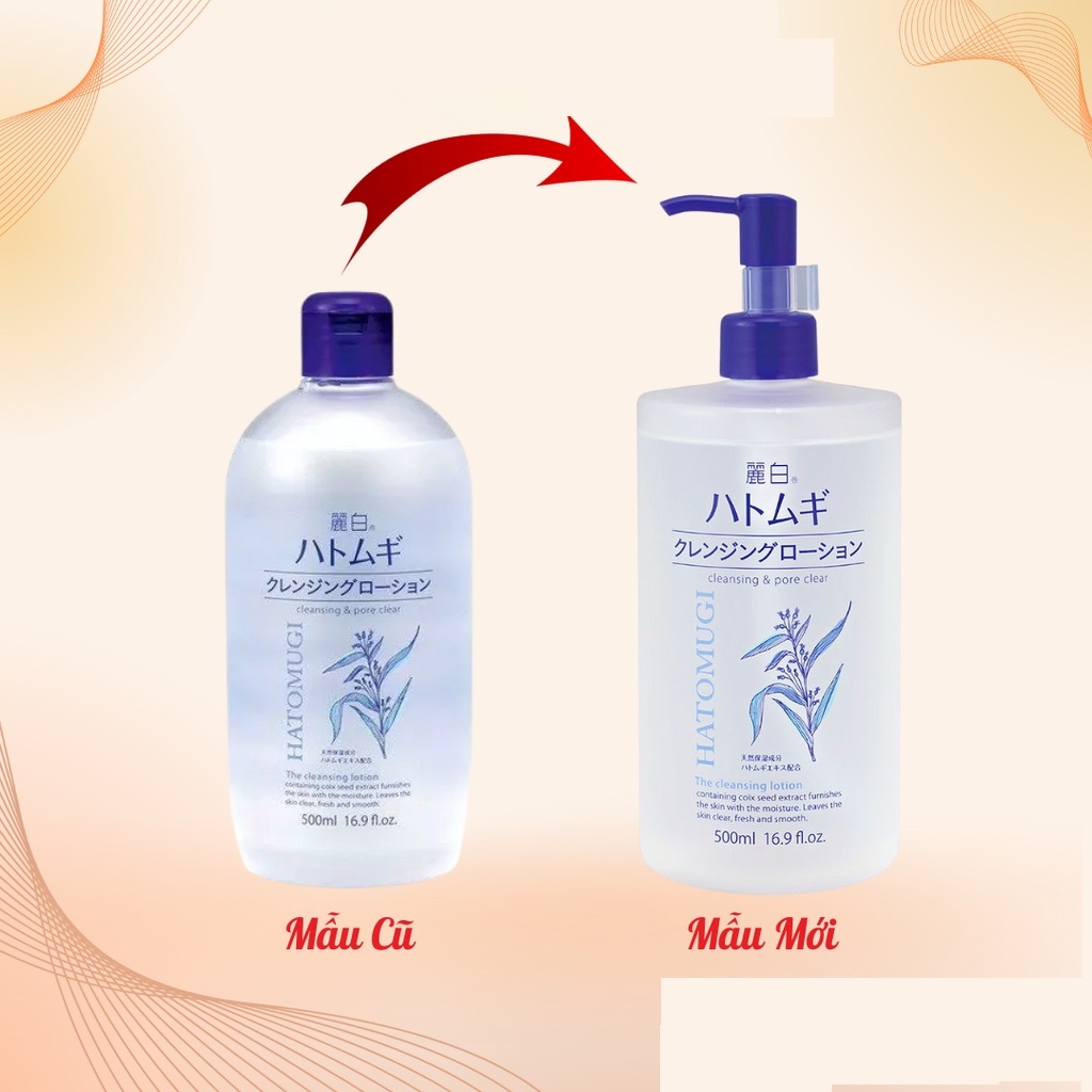 NƯỚC TẨY TRANG HATOMUGI 500ML MẪU MỚI NHẤT