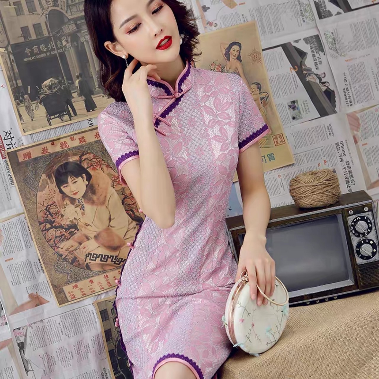 sườn xám Ren lở