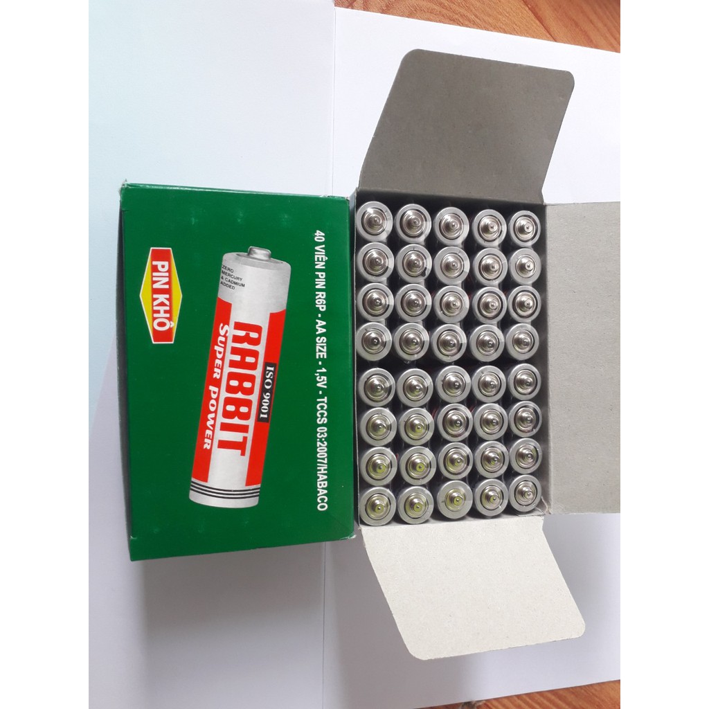 Hộp 40 Viên Pin Tiểu Con Thỏ 2A