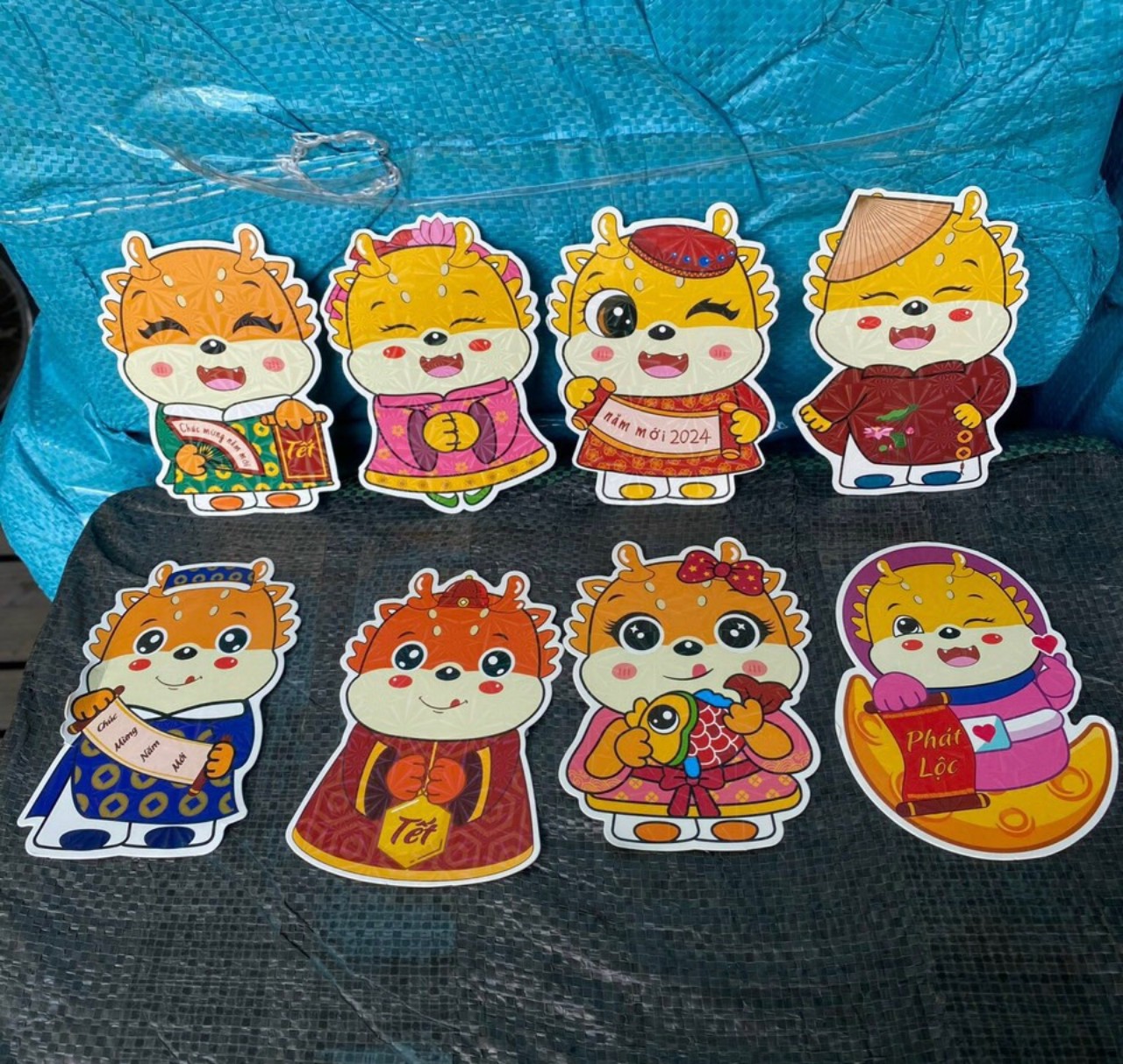 Combo 10 bao lì xì hoạt hình Chibi dễ thương tết 2024
