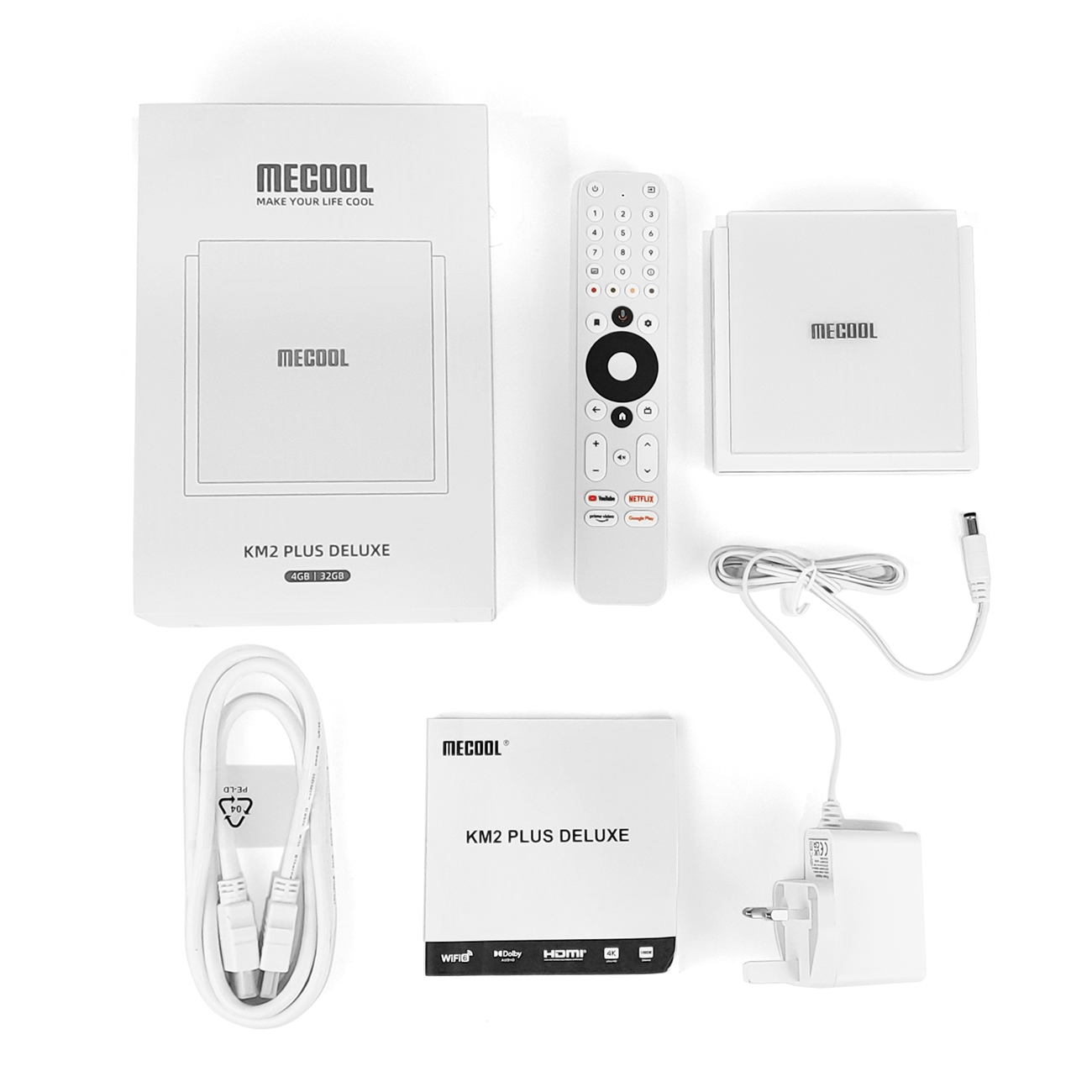 Android TV Box Mecool KM2 Plus Deluxe - AndroidTV, Netflix 4K