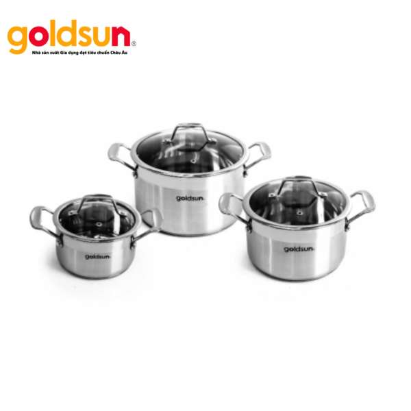 Bộ nồi inox 3 lớp Goldsun GH22-3306SG