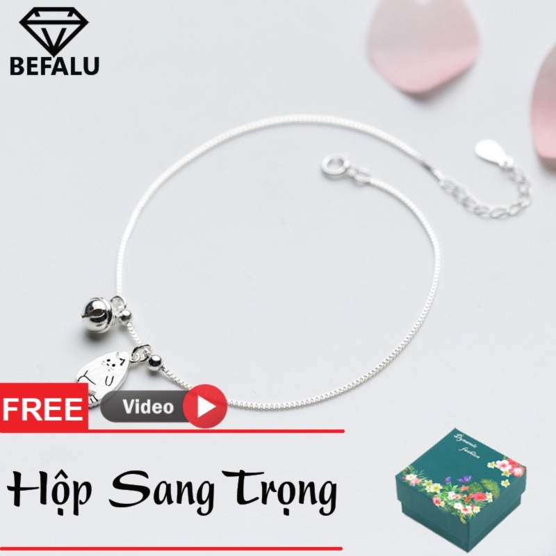 Lắc Chân Nữ Có Chuông Bạc Thật 925 Phong Cách Hàn Quốc LC05 - BEFALU