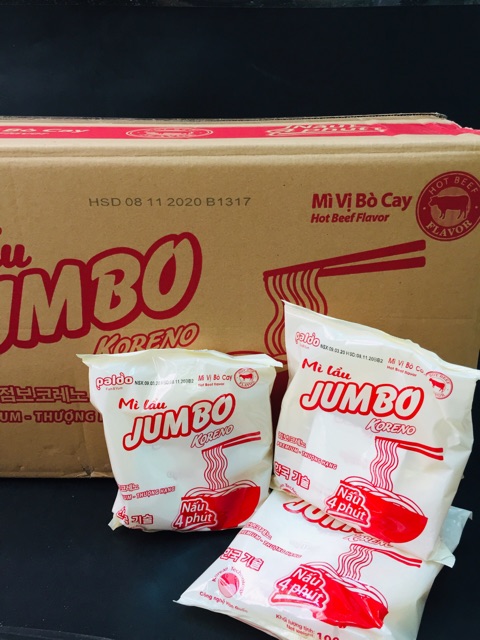 Mì Koreno Jumbo Lẩu Bò Cay - Sỉ 1 Thùng