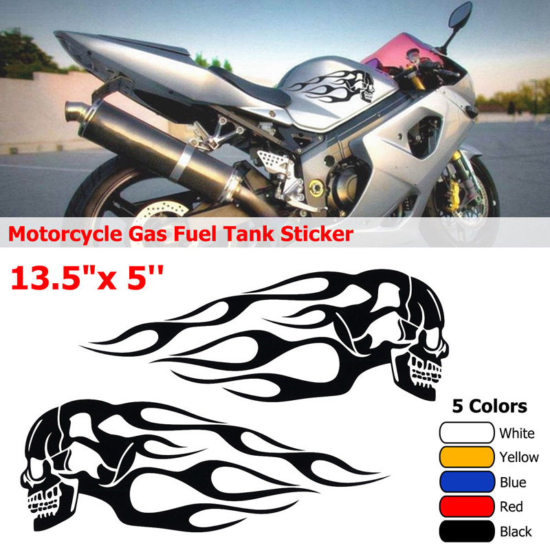 bộ decal tem dán bình xang xe mô tô 34.2*12.8cm