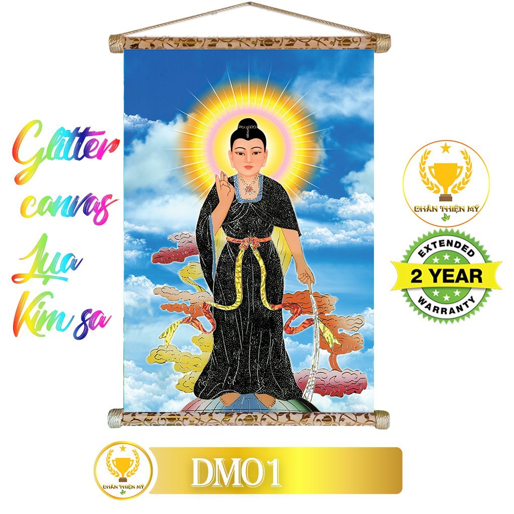 [GIEO DUYÊN] Địa Mẫu - Tranh Vải Kim Sa Cao Cấp 40x60cm