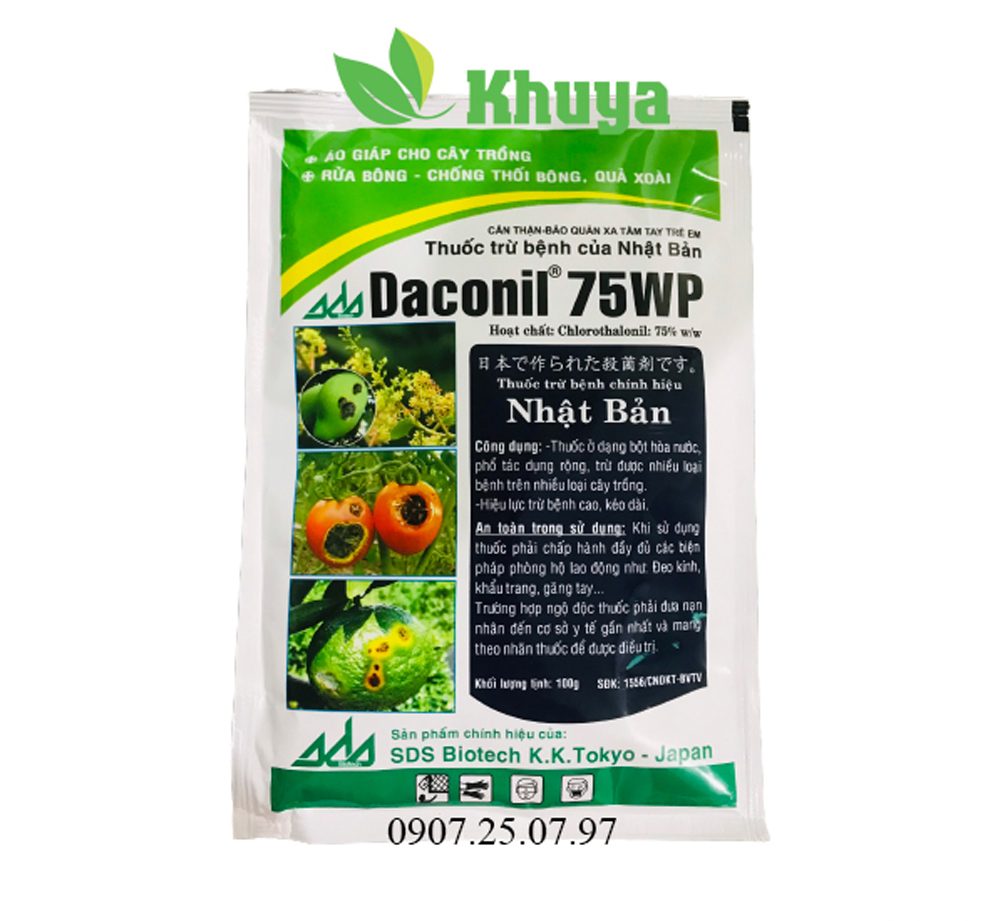 Thuốc trừ bệnh Nhật Bản Daconil 75WP 100gr