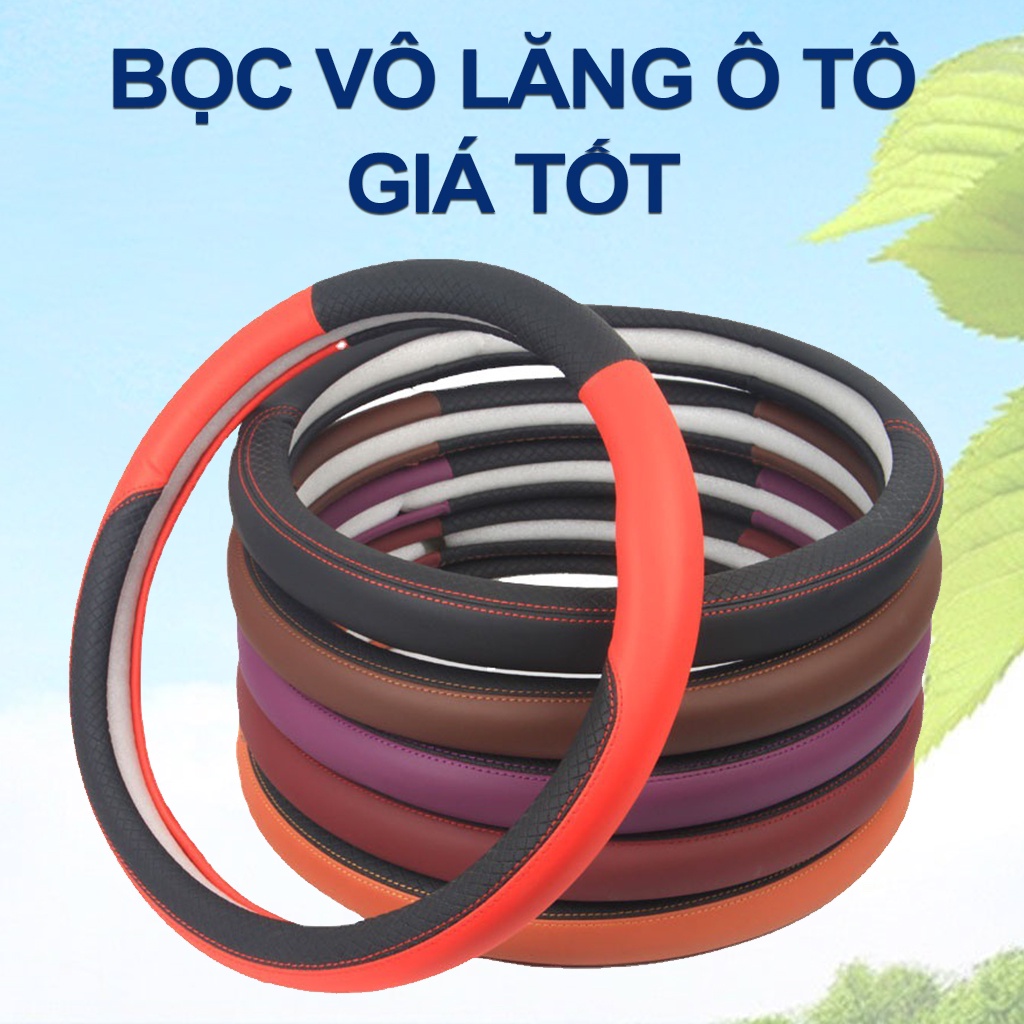 Bọc vô lăng ô tô chống trơn trượt giá rẻ bảo vệ tay lái, bvl xe oto thiết kế thời trang, bọc tay lái đường kính 38cm B02