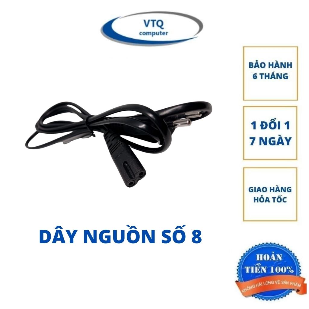 Dây nguồn zin số 8,dây nguồn 2 pin dài 1m 1.5m loại tốt 2 chấu