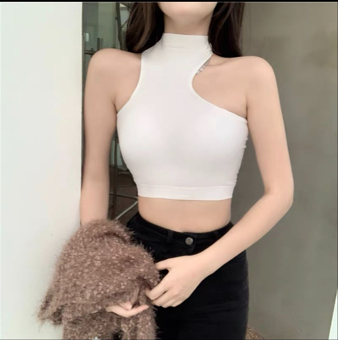 Áo Thun Nữ Khoét Ngực Croptop