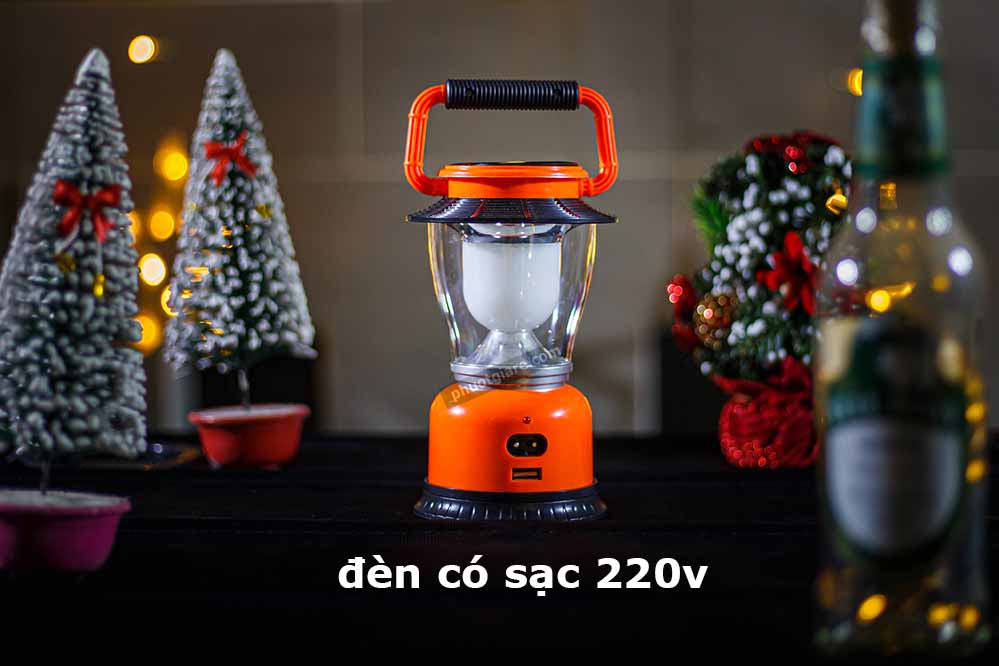đèn LED kiểu dáng măng xông có pin sạc