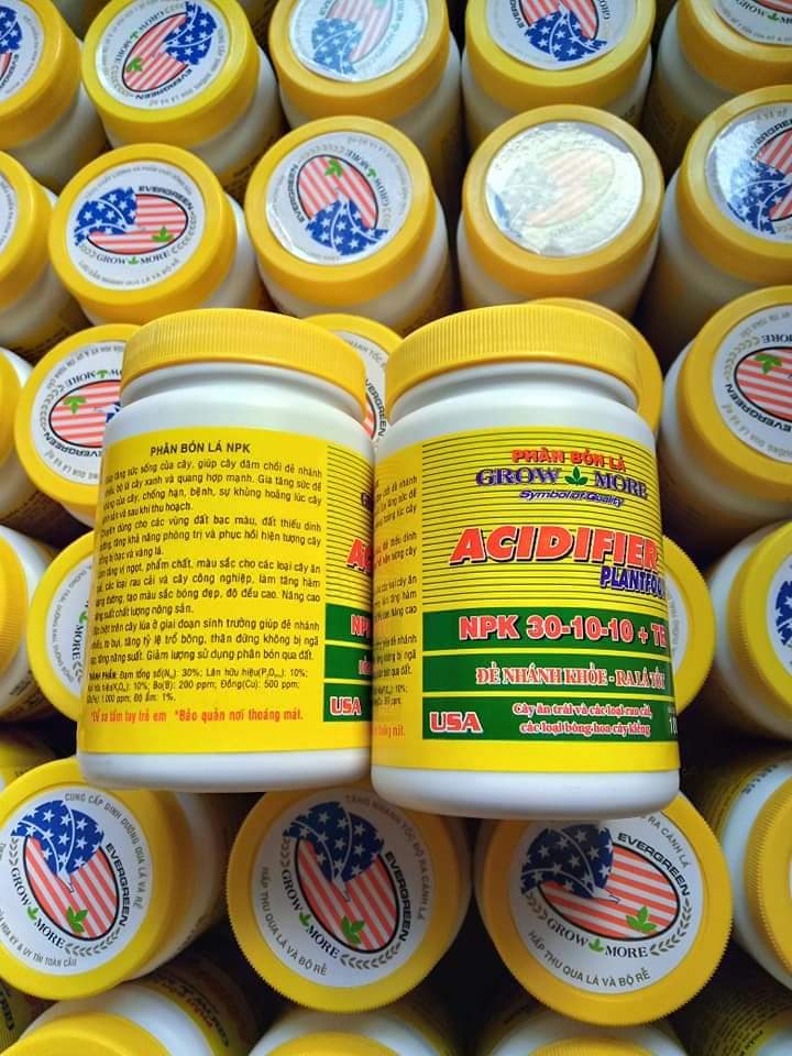 Phân bón lá NPK 30-10-10+TE Growmore lọ 100gr