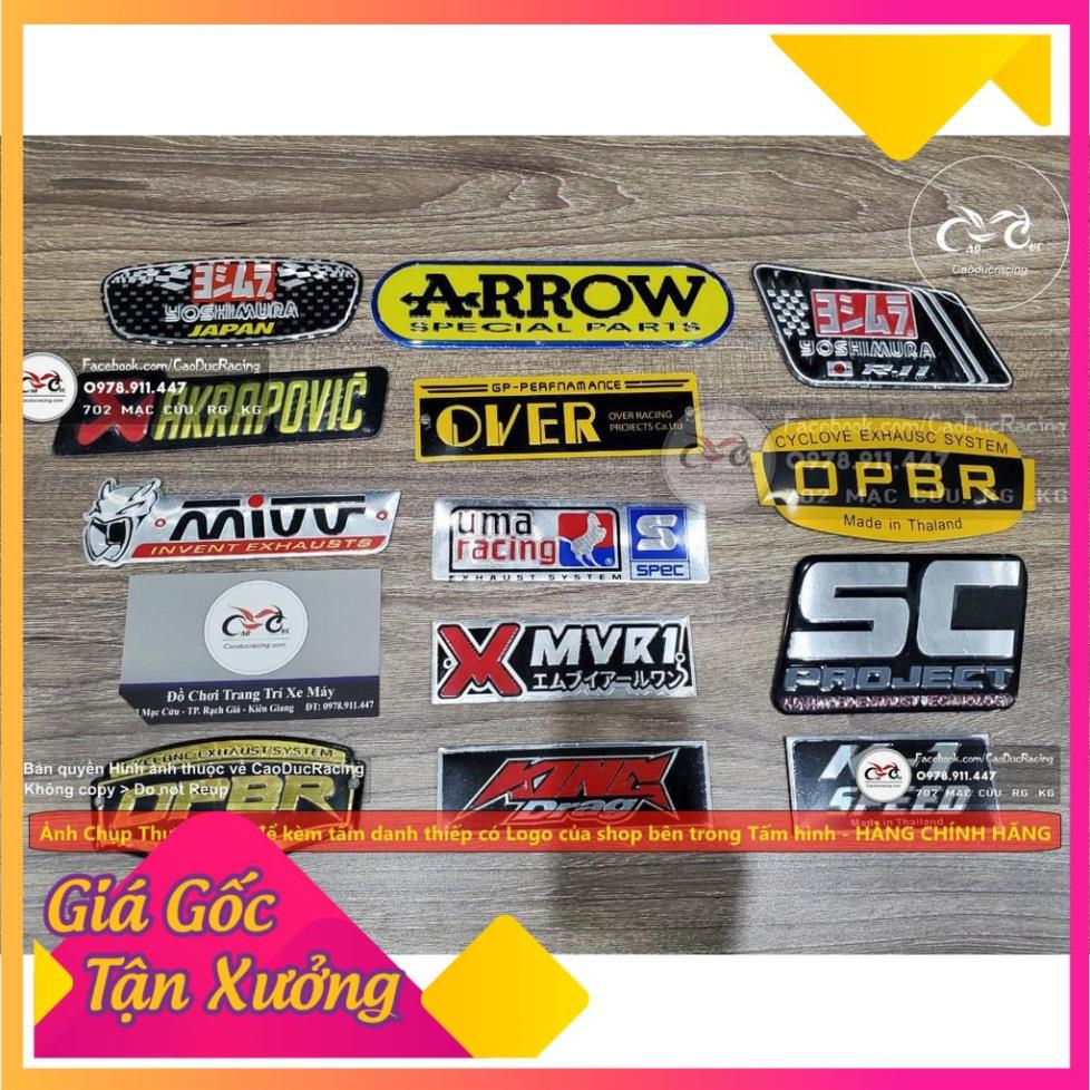 Tem nhôm logo trang trí dán mọi chỗ CD79