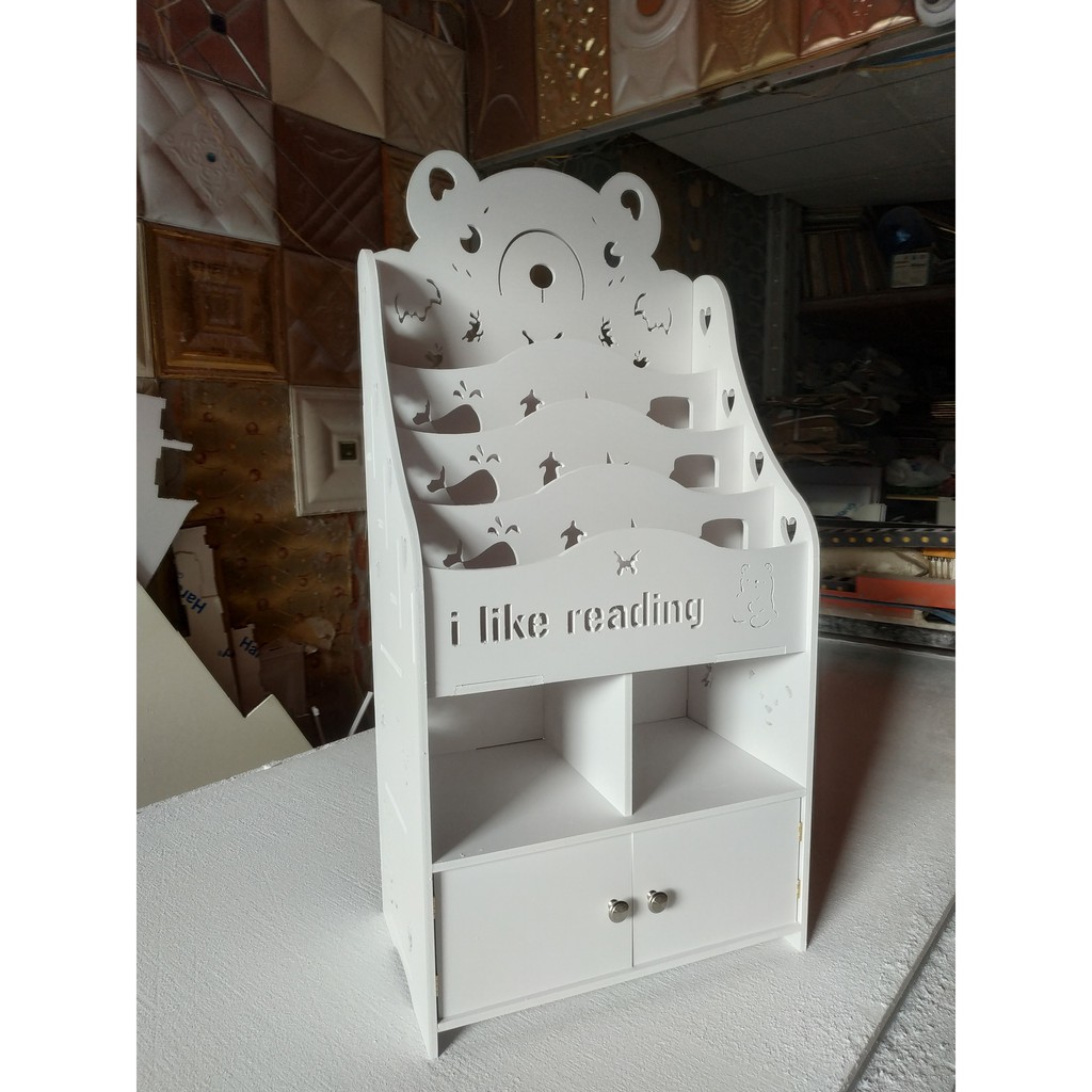 Kệ sách gấu tủ đồ cho bé (2 size)