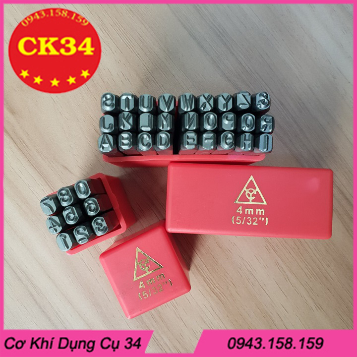 Bộ đóng số và chữ 4mm xuôi